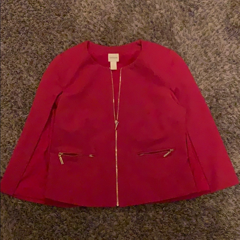 Chico’s Red Cape Jacket